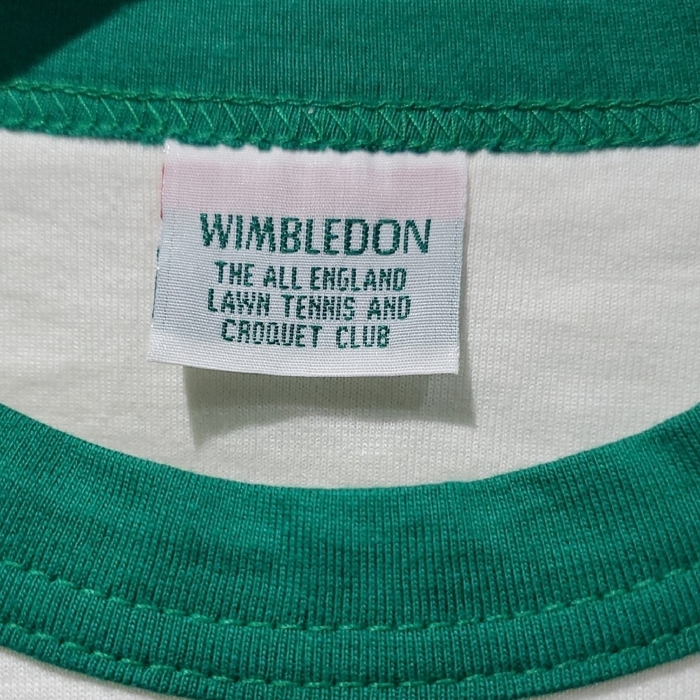 06 Wimbledon White and Green Tee England Lawn Tennis Croquet Club  Rugby Polo - Picture 2 of 9